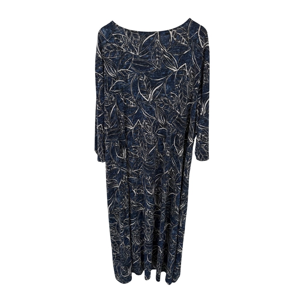 AnyWear by Catherine's Hi Lo Maxi Dress Womens 4X Flowy Tropical Floral Stretchy - Picture 2 of 7